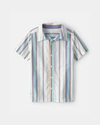 Boys Striped Short-Sleeve Button-Down Shirt, image 1 of 3 slides