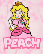 Kid Super Mario Bros&trade; Princess Peach Print Loose Fit 2-Piece Pajamas - Pink, image 2 of 3 slides