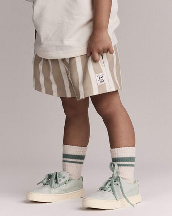 Toddler City Park&trade; Shorts in Stripes - Khaki/Cream, 