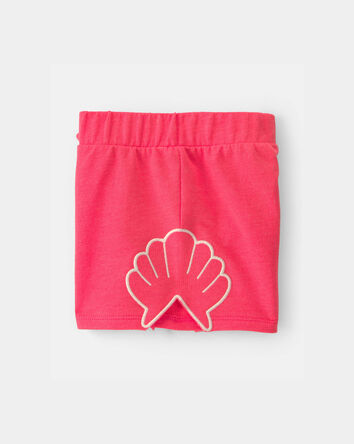 Toddler Girl Shell French Terry Shorts - Coral, 
