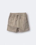 Toddler Boy Playground Shorts in Stripes - Khaki/Olive, image 3 of 6 slides