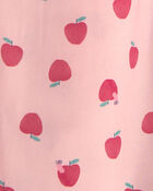 Toddler Girl Apple Short-Sleeve 2-Piece Pajama Set - Pink, image 2 of 3 slides