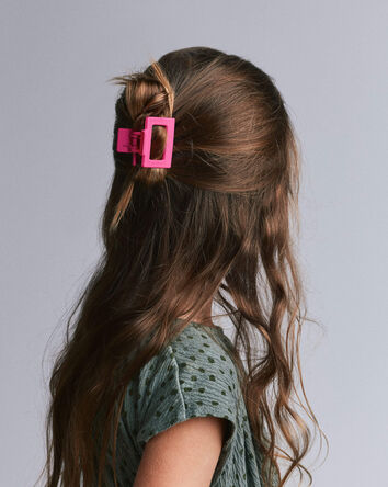 Toddler Girl 4 Pack Hair Clips - Hot Pink/Golden Yellow, 