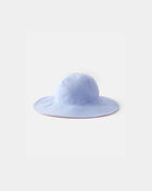 Toddler Girl Reversible Swim Hat - Coral/Blue, image 3 of 4 slides
