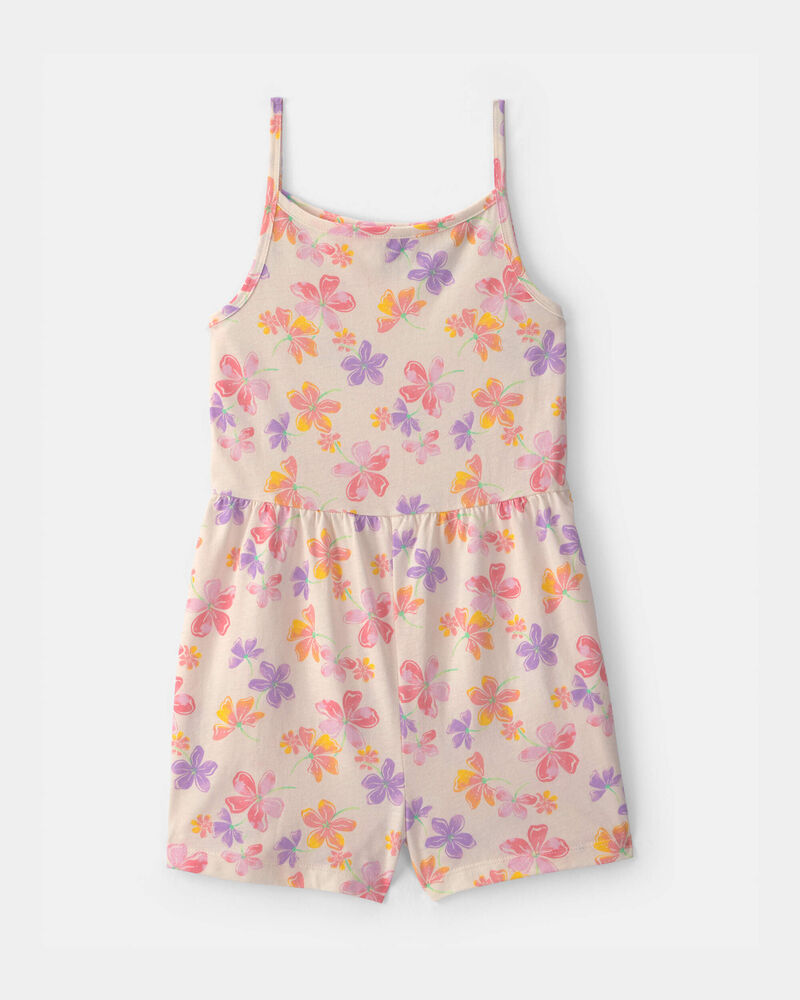 Girls Tropical Floral Romper, image 1 of 3 slides