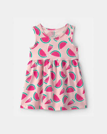Toddler Girl Watermelon Sleeveless Dress - Pink, 