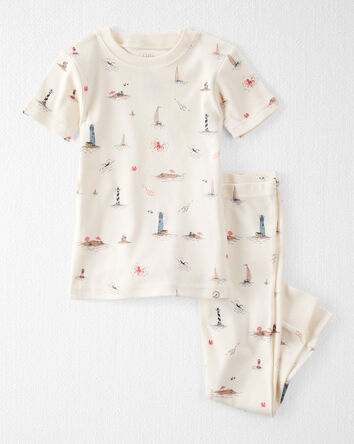 Toddler 2-Piece Organic Cotton Pajamas in Coastal Vacation, 