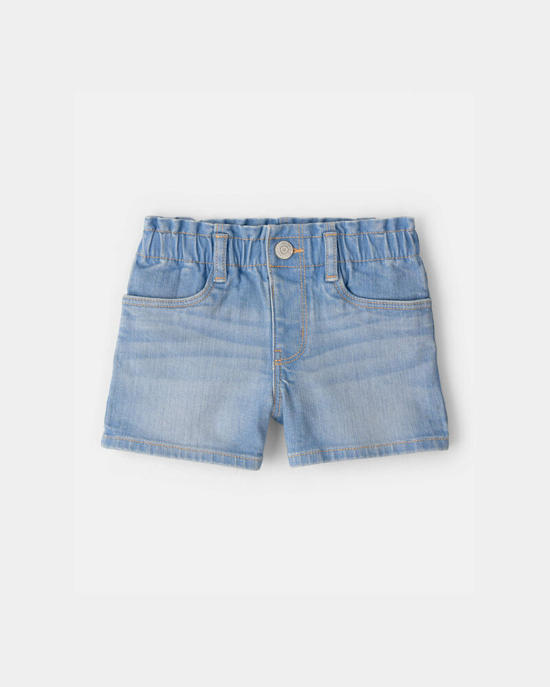 Toddler Girl Denim Shorts - Light Wash, image 1 of 4 slides