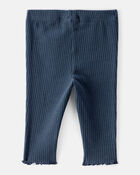 Baby Girl 2-Pack Knit Pull-On Pants Set - Grey/Navy, image 6 of 7 slides