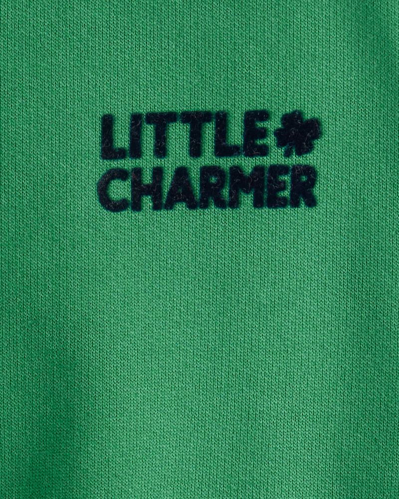 Baby Boy St.Patrick's Day Charmer 2-Piece Long-Sleeve Tee & Pant Set - Green, image 4 of 7 slides