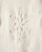 Toddler Girl Snowflake Long-Sleeve Sweater - Cream, image 2 of 4 slides