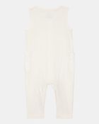 Baby 2-Piece Jumpsuit & Sock Set - Ivory, image 2 of 5 slides