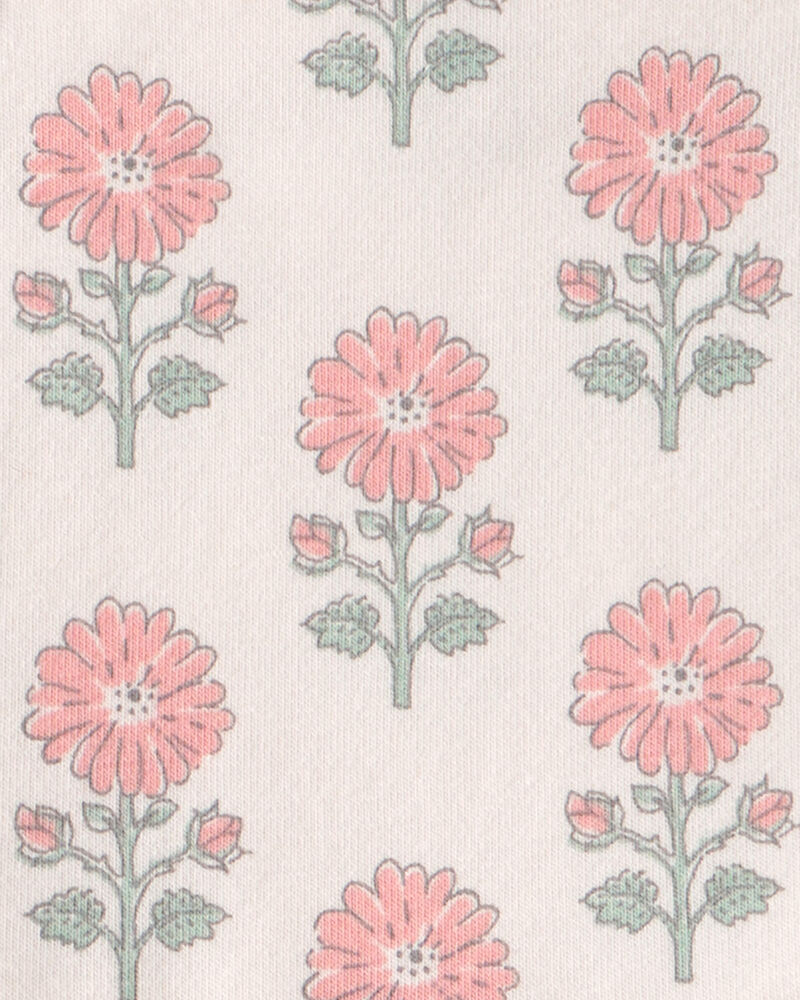 Baby Girl Organic Cotton Tiered Dress in Rosebud Petal Print , image 4 of 6 slides