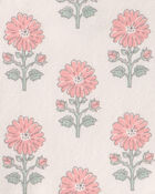 Baby Girl Organic Cotton Tiered Dress in Rosebud Petal Print , image 4 of 6 slides