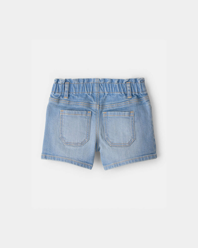 Toddler Girl Denim Shorts - Light Wash, image 2 of 4 slides