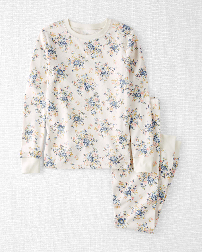 Girls Organic Cotton Pajamas Set, image 1 of 4 slides