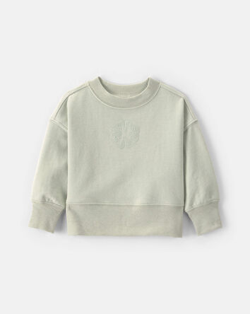 Baby Girl OshKosh Logo French Terry Pullover Sweatshirt - Green, 