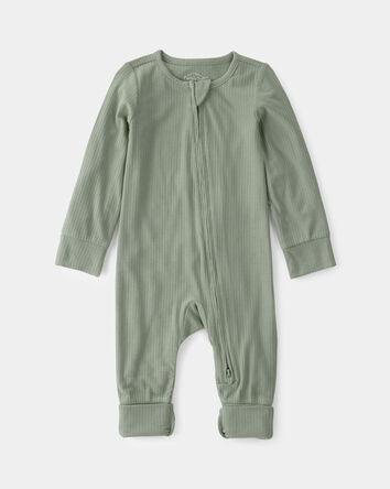 Baby 2-Way Zip PurelySoft Sleep & Play Pajama - Green, 