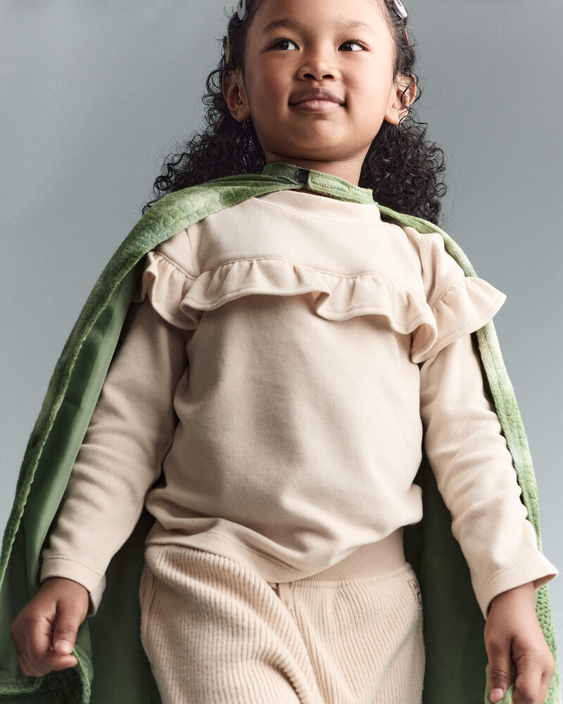 Toddler Believe In Dragons Dress Up Cape - Green, image 4 of 10 slides