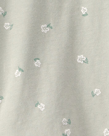 Toddler Girl Floral Relaxed Top - Green, 