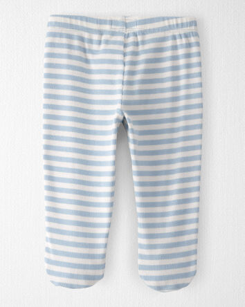 Baby Organic Cotton Footed Pants in Stripes, 