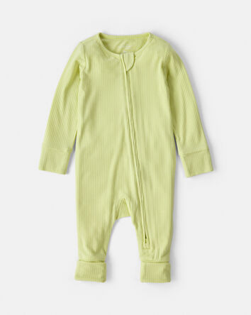 Baby PurelySoft&trade; 2-Way Zip Sleep & Play Pajamas - Green, 