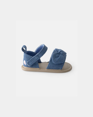 Baby Girl Bow Sandals - Blue, 