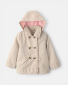 Toddler Girl Lightweight Trench Jacket - Khaki, image 2 of 4 slides