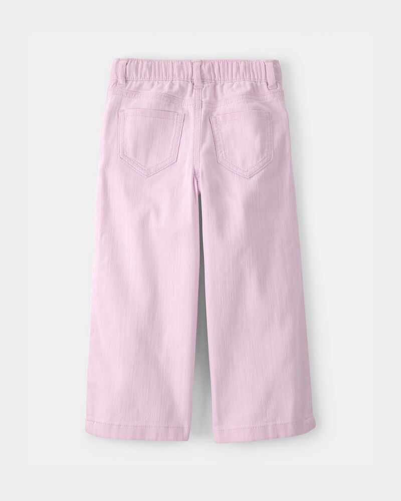 Toddler Girl Drawstring Wide-Leg Pants - Pink , image 2 of 4 slides