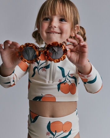 Toddler Girl Scalloped Tortoise Sunglasses - Brown, 