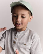 Toddler Boy Button-Front Tee - Grey, image 5 of 6 slides