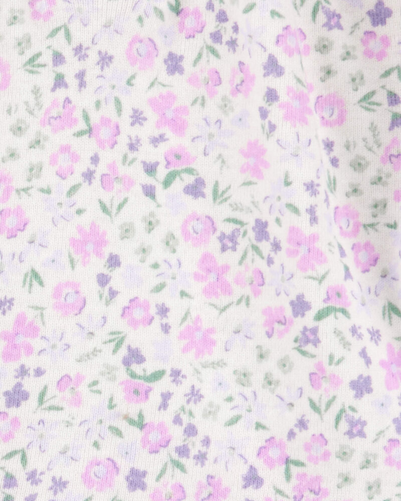 Baby Girl 4-Piece Floral Outfit Set - Purple, image 2 of 4 slides