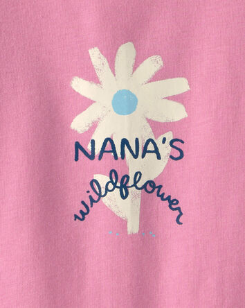 Baby Girl 'Nana's Wildflower' Graphic Bodysuit - Pink, 