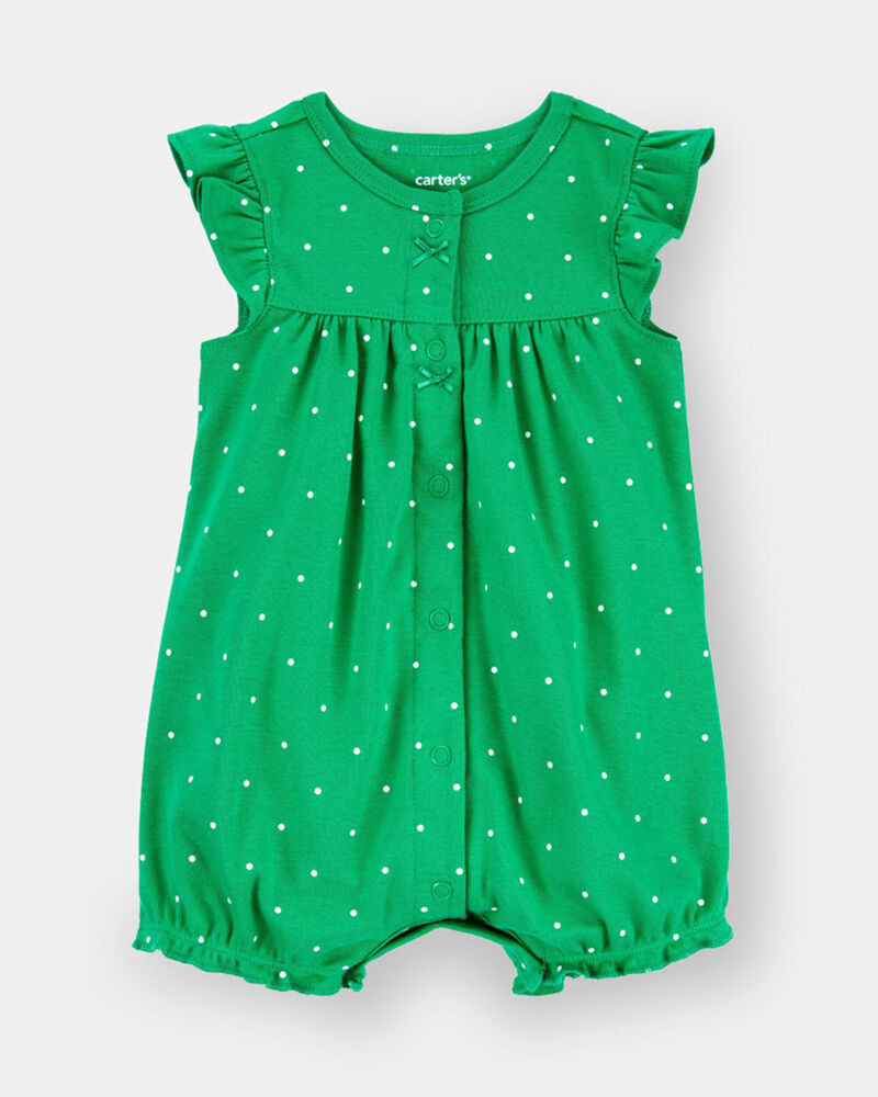 Baby Girl Butterfly Romper - Green, image 1 of 4 slides