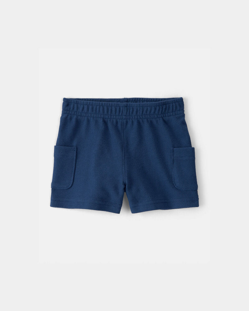 Baby Boy 2-Piece Car Top & Short Set - Blue, image 5 of 6 slides