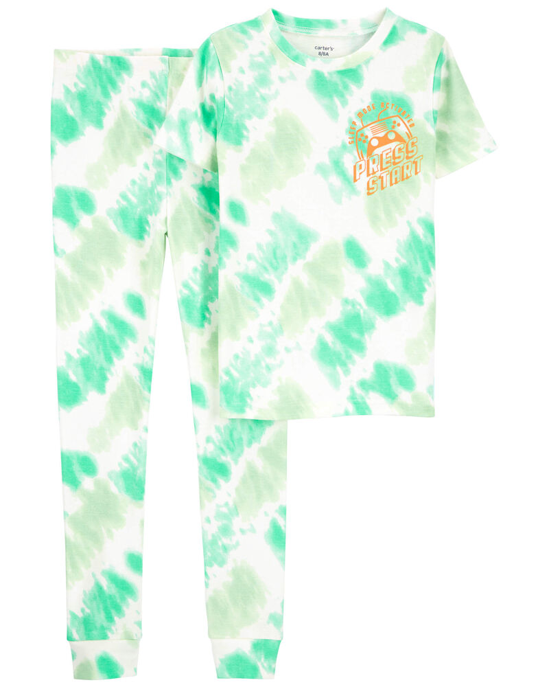 Kid 2-Piece Tie-Dye 100% Snug Fit Cotton Pajamas, image 1 of 3 slides