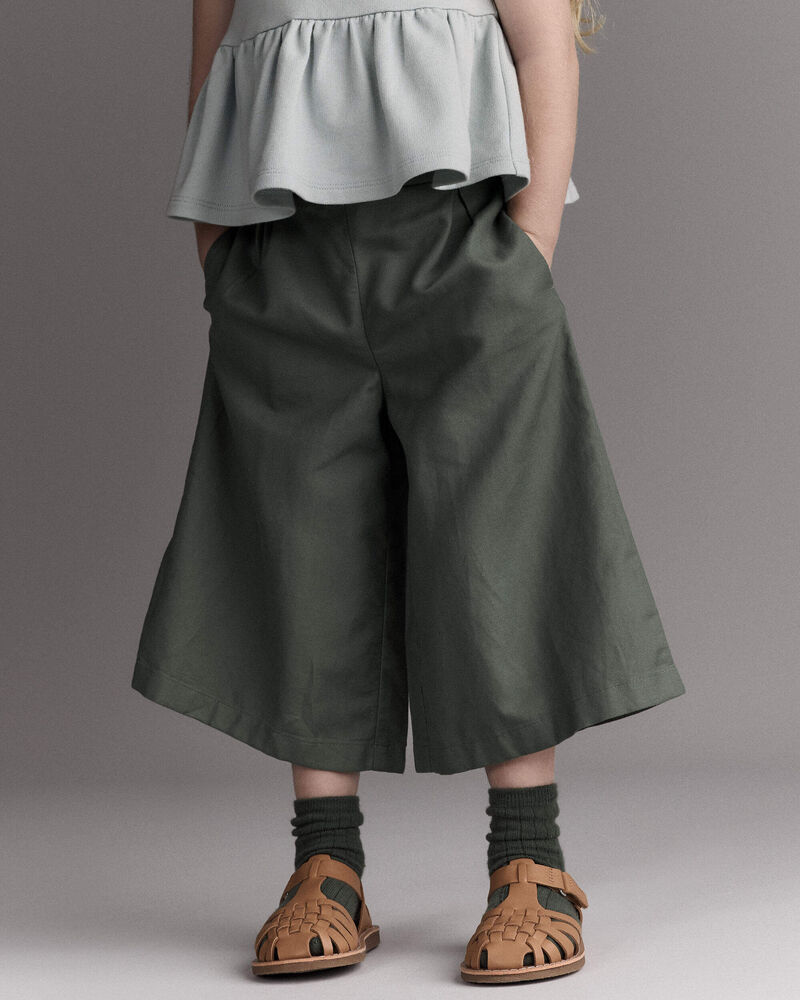 Toddler Girl Wide-Leg Drape Pant - Olive, image 3 of 7 slides