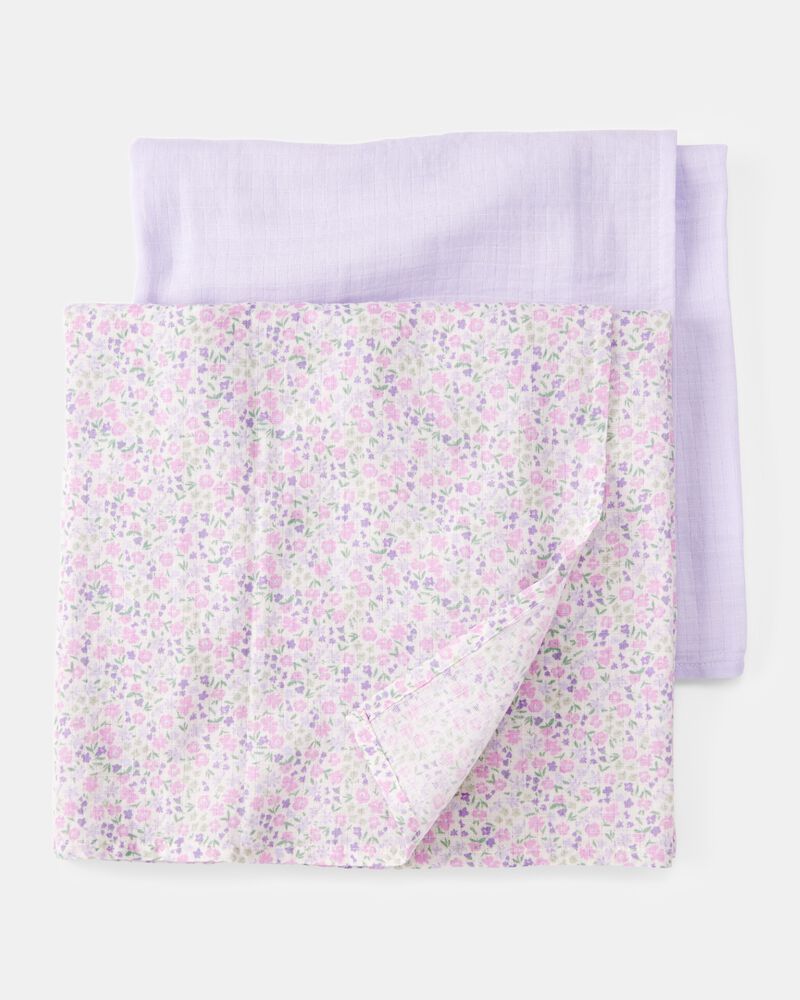 2-Pack Muslin Swaddle Blankets, image 1 of 1 slides