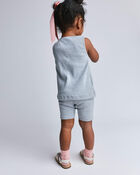Toddler Girl Brooklyn Bike Shorts - Heather Grey, image 4 of 6 slides