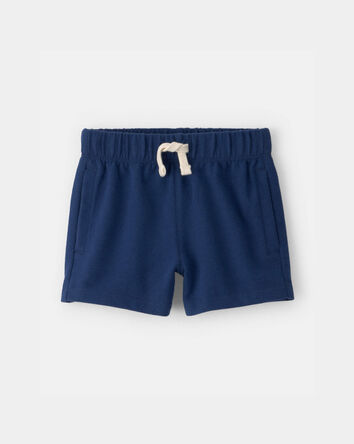 Baby Boy French Terry Shorts - Navy Blue, 