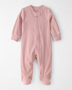 Baby Girl Organic Cotton Sleep & Play Pajama, image 1 of 5 slides