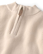 Baby Organic Cotton Quarter-Zip Pullover, image 2 of 4 slides