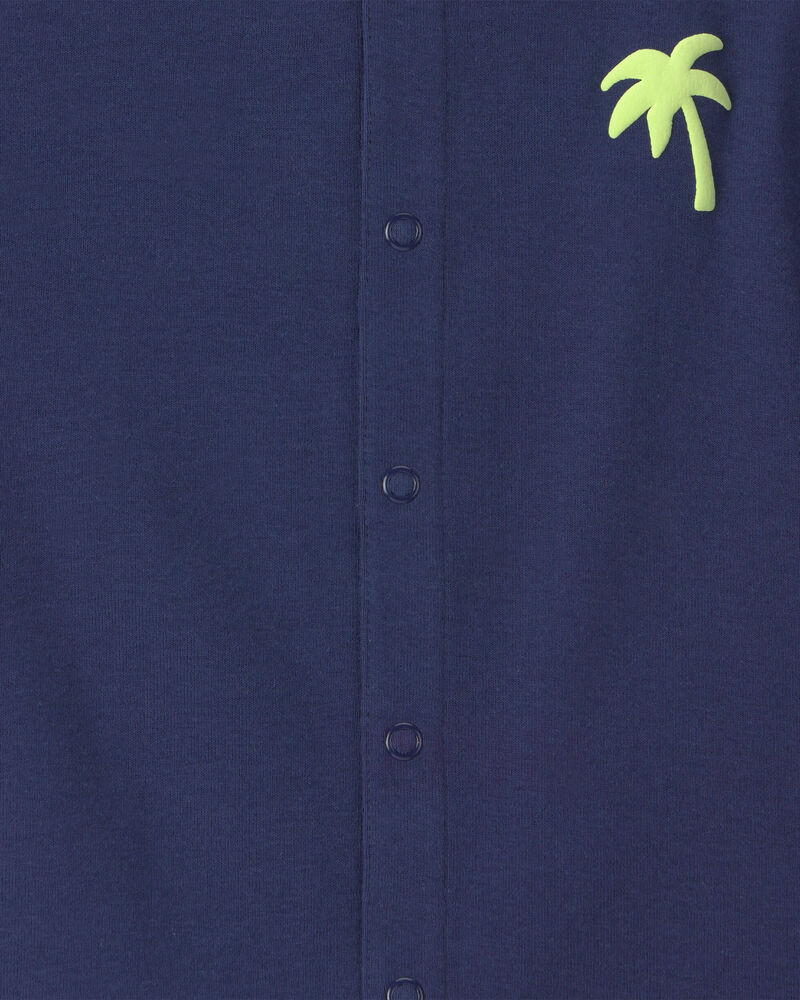 Baby Boy 'Surf Club' Short-Sleeve Romper - Navy Blue, image 4 of 6 slides