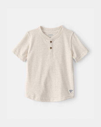 Toddler Boy Short-Sleeve Henley T-Shirt - Cream, 