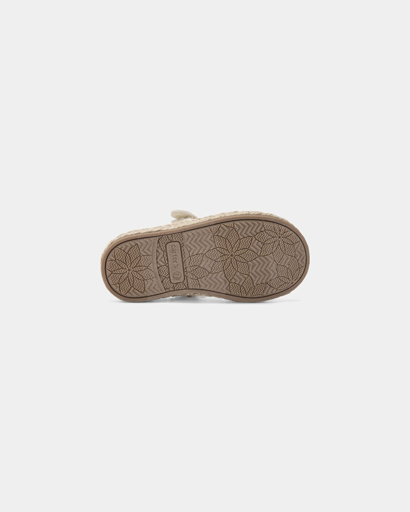 Toddler Girl Woven Casual Shoes - Cream, image 5 of 6 slides