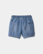 Baby Boy 2-Piece Polo Shirt & Denim Short Set - Brown/Blue, image 5 of 7 slides