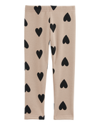 Toddler Girl Heart Cozy Fleece Leggings, image 5 of 7 slides