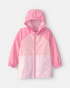 Toddler Girl Colorblock Raincoat - Pink, image 1 of 3 slides