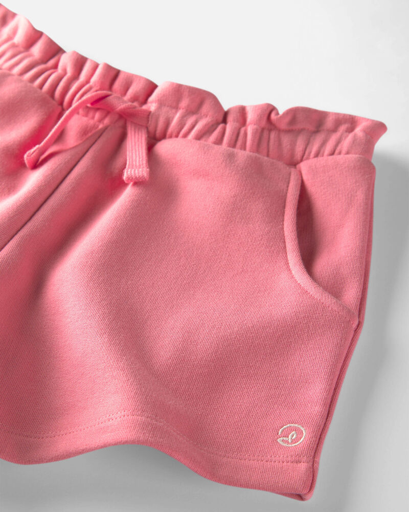 Girls French Terry Shorts Made with Organic Cotton, image 2 of 5 slides