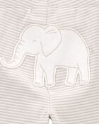 Baby 3-Piece Elephant Bodysuits & Pant Set - Grey, image 4 of 5 slides